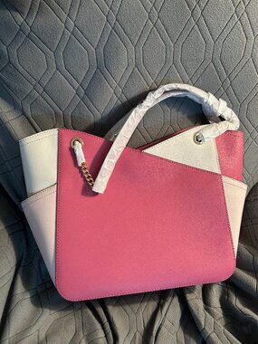 Michael Kors Tea Rose Jet Set Travel Tote Chain XLarge - Leather NWT PRICE FIRM
